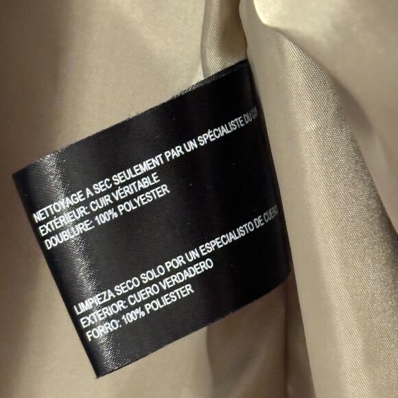 Bernardo Womens Gold Faux Leather Jacket Size S jacket - Picture 3 of 12